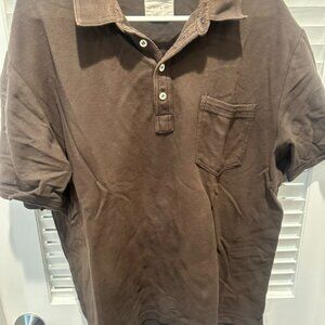 Billy Reid Men's Brown Polo XXL